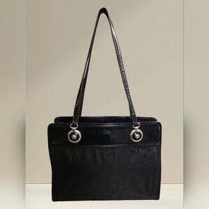 Versace Nylon & Patent Leather tote